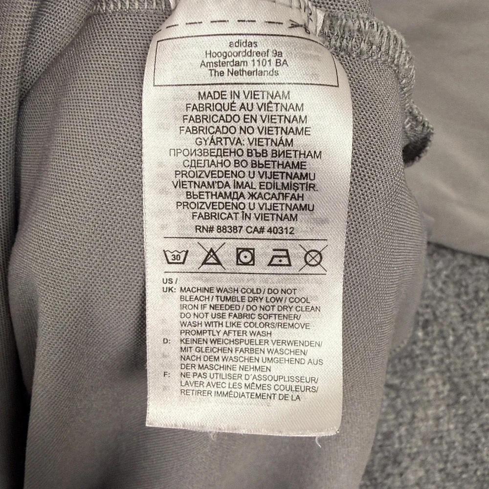 Adidas Golf Polo Shirt Mens Medium Performance‎ Gray Moisture Wicking